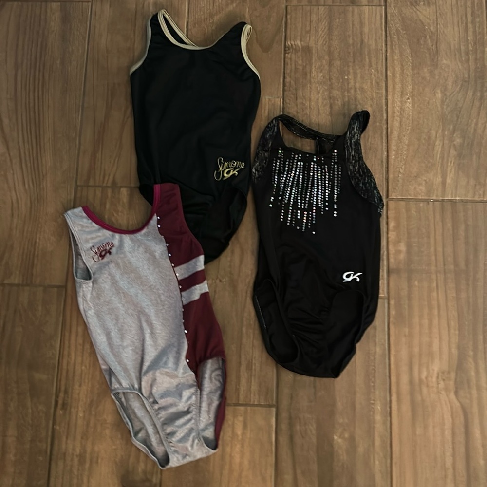 Bundle of 3 GK Elite gymnastics leotards